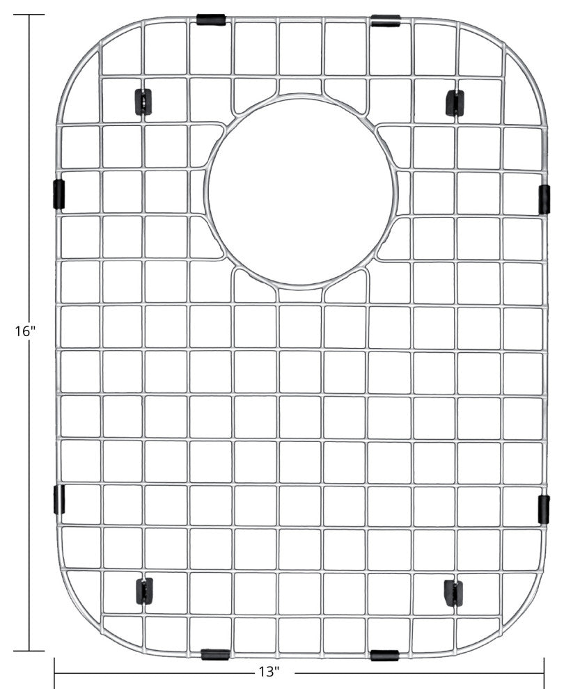 Karran USA GR-3009 13" L x 16" W Stainless Steel Basin Rack - Stainless Steel