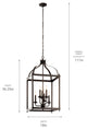 Foyer Chandelier 6-Light, Brushed Nickel