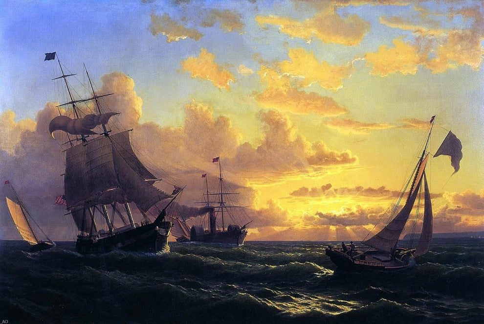 William Bradford Fresh Breeze of Sandy Hook, 18"x27" Wall Decal