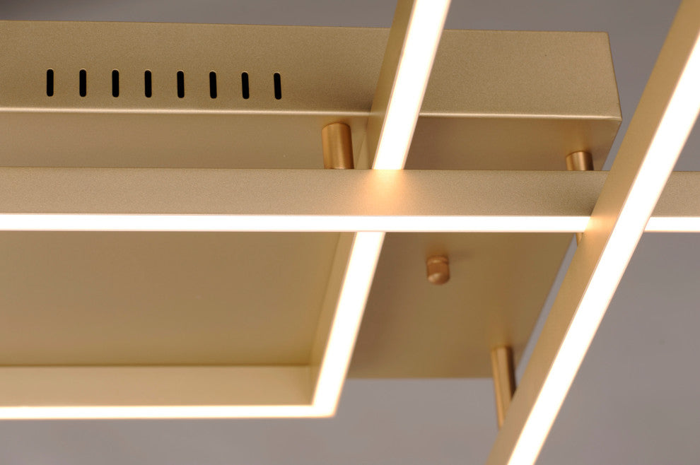 ET2 E21513 Traverse 3 Light 36"W LED Semi-Flush Ceiling Fixture - Champagne