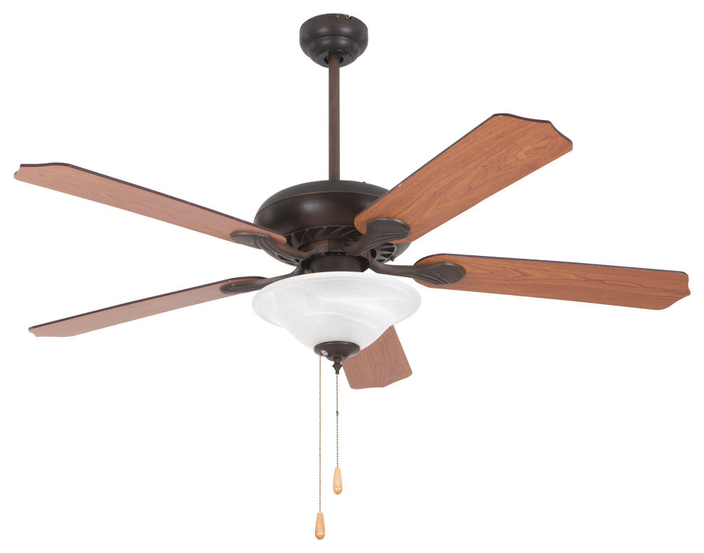52" Ceiling Fan, Oil Rubbed Bronze Finish, 72" Lead Wire
