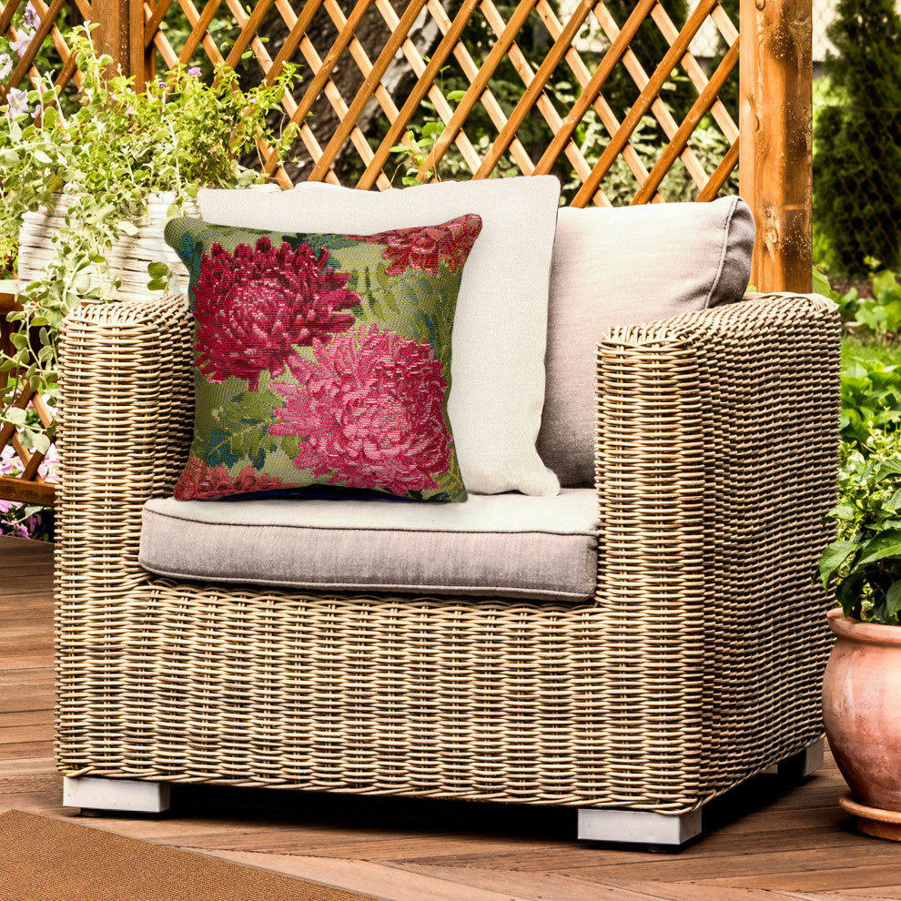 Marina Mums Indoor/Outdoor Pillow Fuchsia 18"x18"