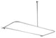 Kingston Brass D-Type Shower Curtain Rod, Polished Chrome