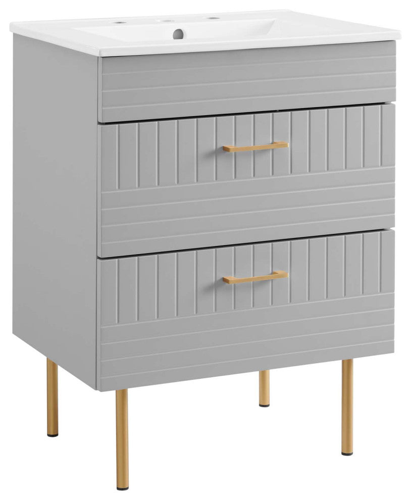 Daybreak 24" Bathroom Vanity, Light Gray