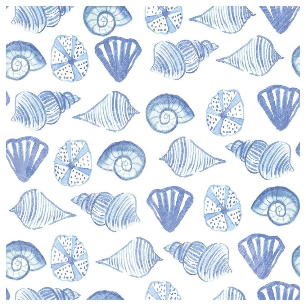 "Coastal Birds Pattern IV" Digital Paper Print by Farida Zaman, 32"x32"