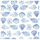 "Coastal Birds Pattern IV" Digital Paper Print by Farida Zaman, 32"x32"