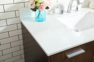 Home Living Modern Natural Oak-Light Bathroom Vanity, Walnut, 42"