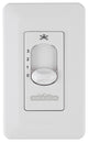 Three Speed Wall Control Non-Reversing, Fan Speed Only, White