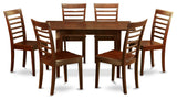 7 Pc Dining Room Set - Rectangular Table With Leaf And 6 Dining Chairs