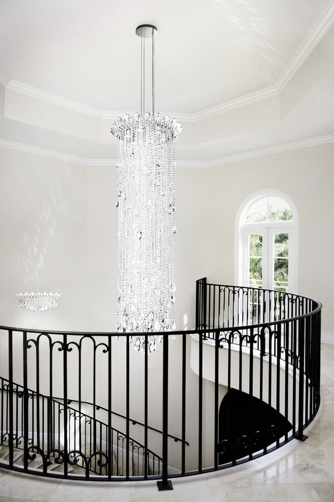 Trilliane Strands 8-Light in Stainless Steel, Clear Heritage Crystal