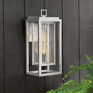 Hinkley 16" Republic Medium Outdoor Wall Mount Lantern, Satin Nickel