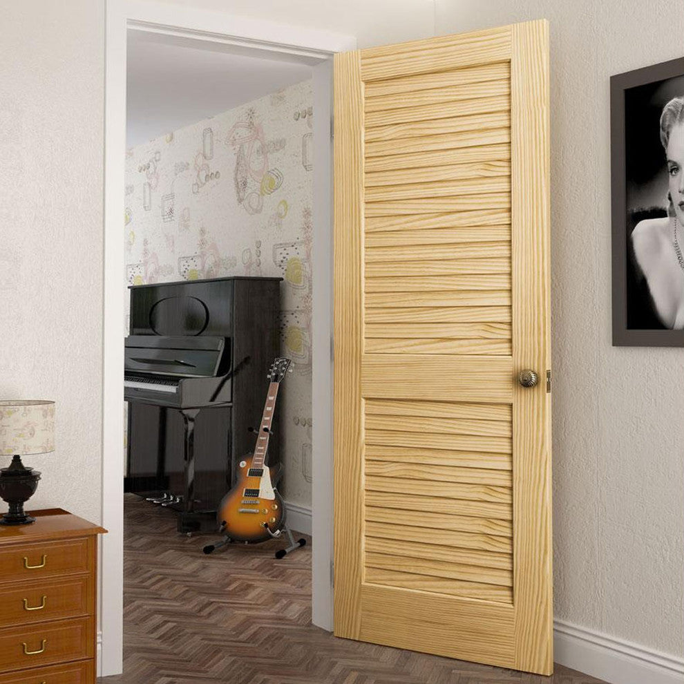Louver-Louver Plantation Interior Door Slab Kimberly Bay Unfinished, 80"x32"