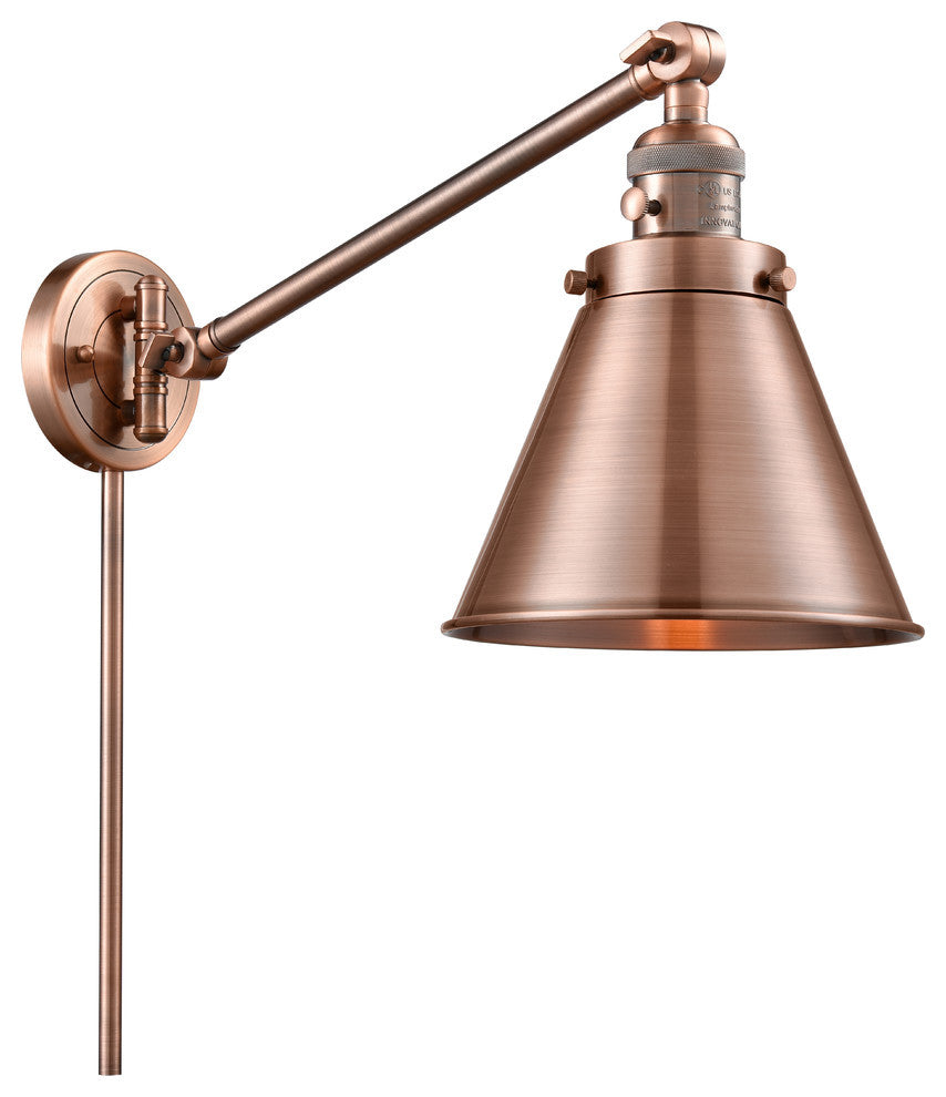 Appalachian Swing Arm With Switch, Antique Copper, Antique Copper