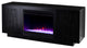 Vivian Color Changing Fireplace With Media Storage, Black