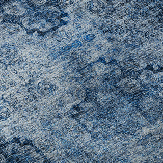 Premium Machine Washable Mayfield AMF557 Navy 8' x 10' Rug