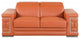 2-Piece Indoor Camel Italian Leather Five Person Seating Set