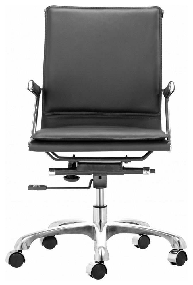 Black Faux Leather Executive Rolling Office Chair