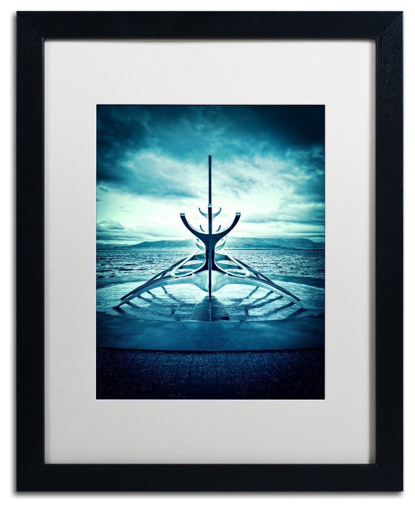 Philippe Sainte-Laudy 'Viking Ship' Matted Framed Art