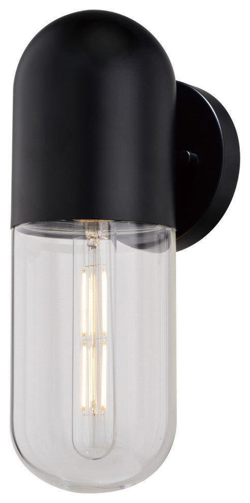 West Loop One Light Outdoor Wall Mount in Matte Black