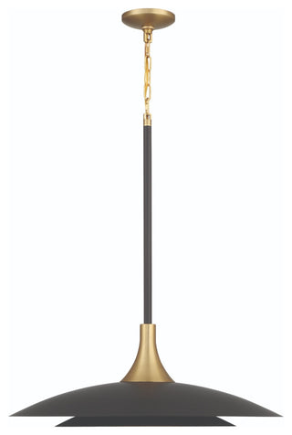 Welsh 1 Light 24" LED Pendant, Black