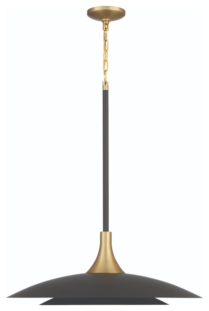 Welsh 1 Light 24" LED Pendant, Black