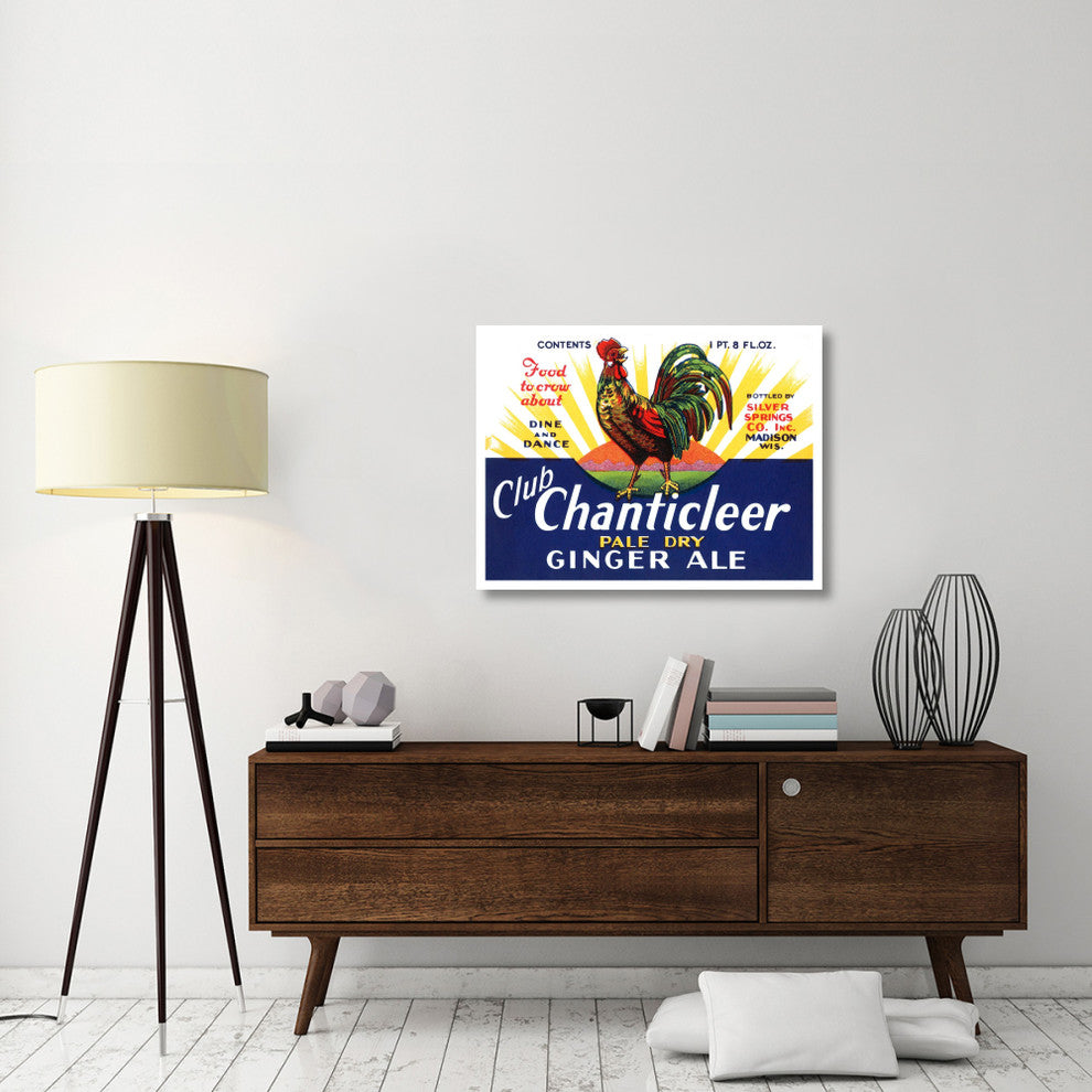 "Club Chanticleer Pale Dry Ginger Ale" Print by Vintage Booze Labels, 38"x29"