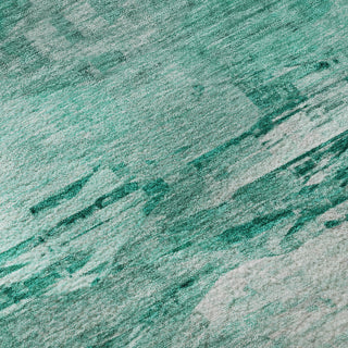 Premium Machine Washable Mayfield AMF595 Teal 8' x 10' Rug