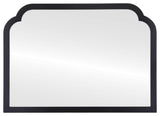 Verdon Framed Mantel Mirror, Clover Cathedral, 38.4"x27.4", Matte Black