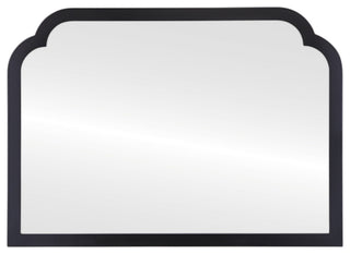 Verdon Framed Mantel Mirror, Clover Cathedral, 38.4"x27.4", Matte Black
