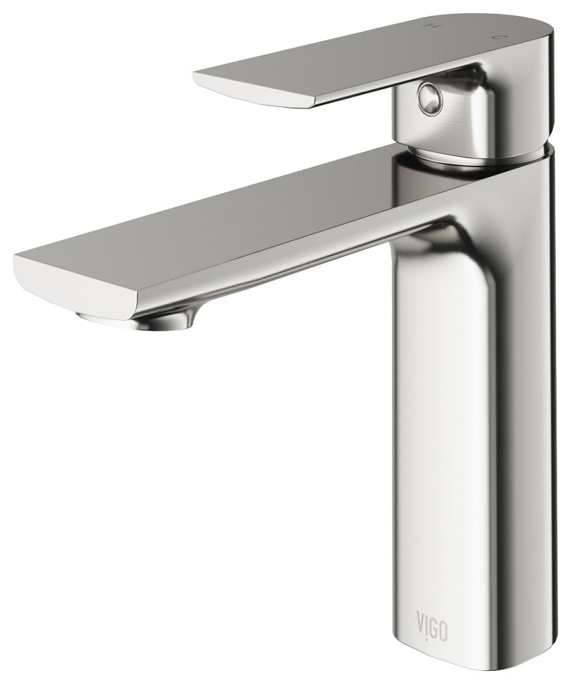 VIGO 6" H Davidson Single Handle Single Hole Faucet, Brushed Nickel, Without Extras