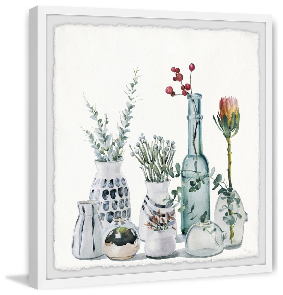 "Homey Blooms" Framed Painting Print, 18"x18"