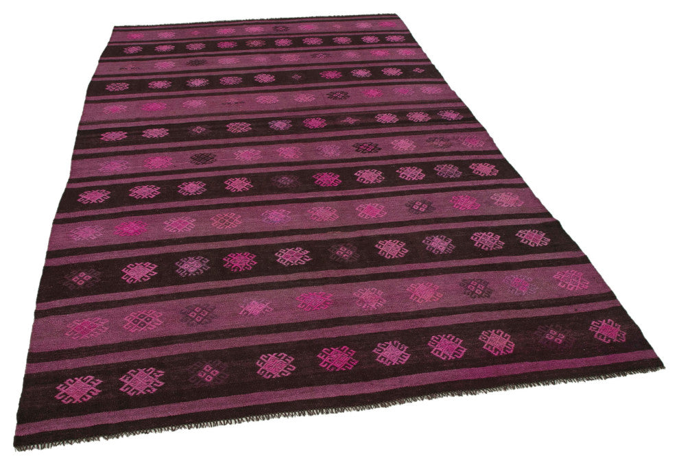 Rug N Carpet - Handwoven Anatolian 6' 1'' x 9' 10'' Tribal Wool Kilim Rug