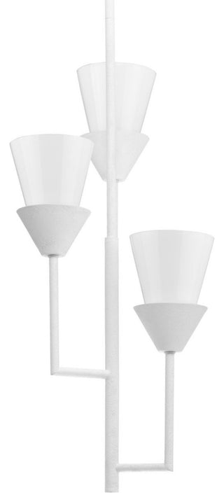 Pinellas Collection 3-Light Contemporary Pendant, White Plaster