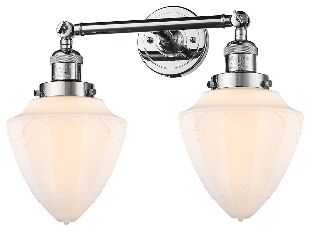 Innovations 208-PC-G661-7-LED 2 Light Bath Vanity Light, Polished Chrome