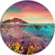 Giallonardo Beach Colorful Sunset, Seashore Disc Metal Wall Art, 23"