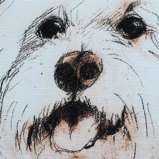 Leonardo's Dogs Mischievous Maltese Dog Pillow