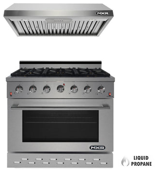 NXR 36" Propane Gas Range & Under Cabinet Hood Bundle SC3611LP EH3619