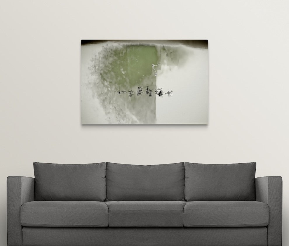 "Lakeside Calligraphy" Wrapped Canvas Art Print, 48"x32"x1.5"