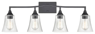 4 Light 32.5" Matte Black Vanity