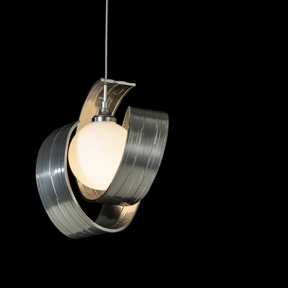 Riza Low Voltage Mini Pendant Sterling Opal Glass Standard
