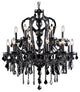 Avenue Lighting Black 18-Light Crystal Chandelier
