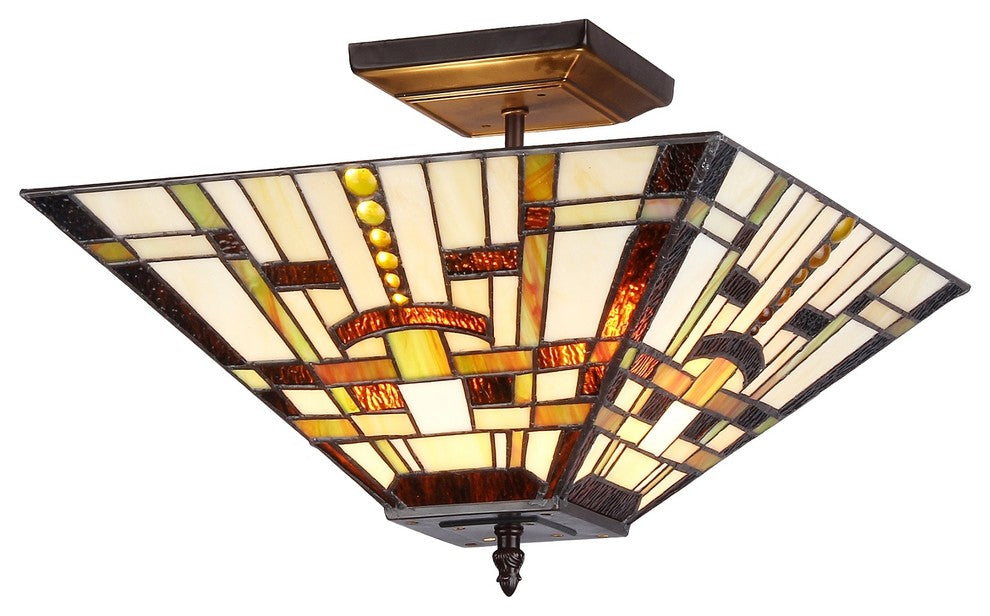 Farley Mission 2-Light Semi-Flush Ceiling Fixture
