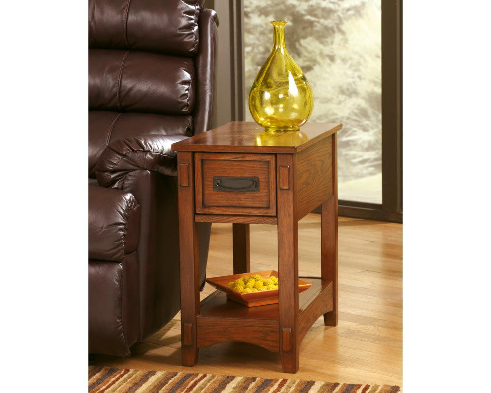 Breegin Contemporary Brown Chair Side End Table