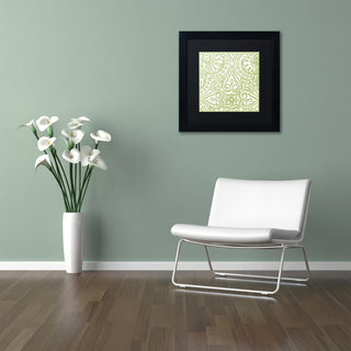 Color Bakery 'Dulce IV' Art, Black Frame, Black Matte, 16"x16"