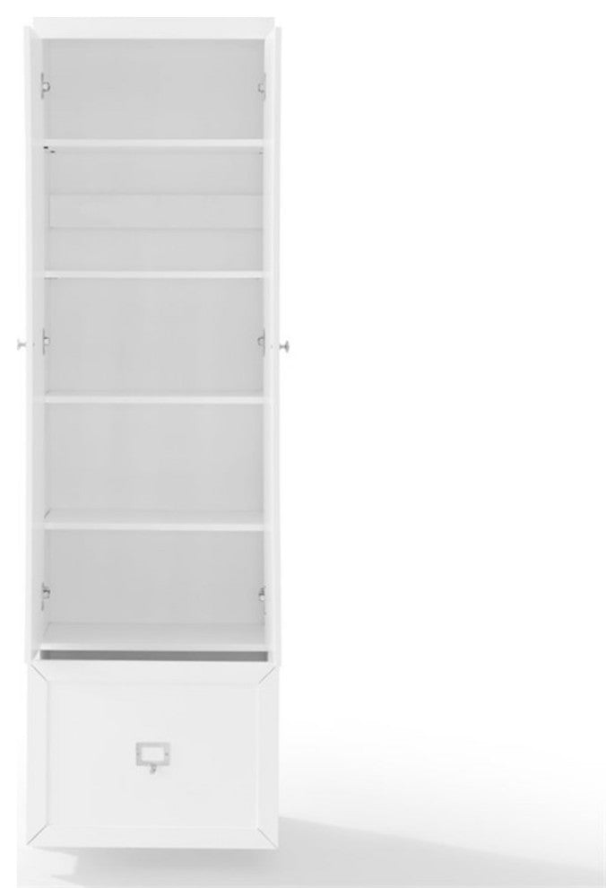 Crosley Furniture Harper Wood Convertible Pantry Closet in White