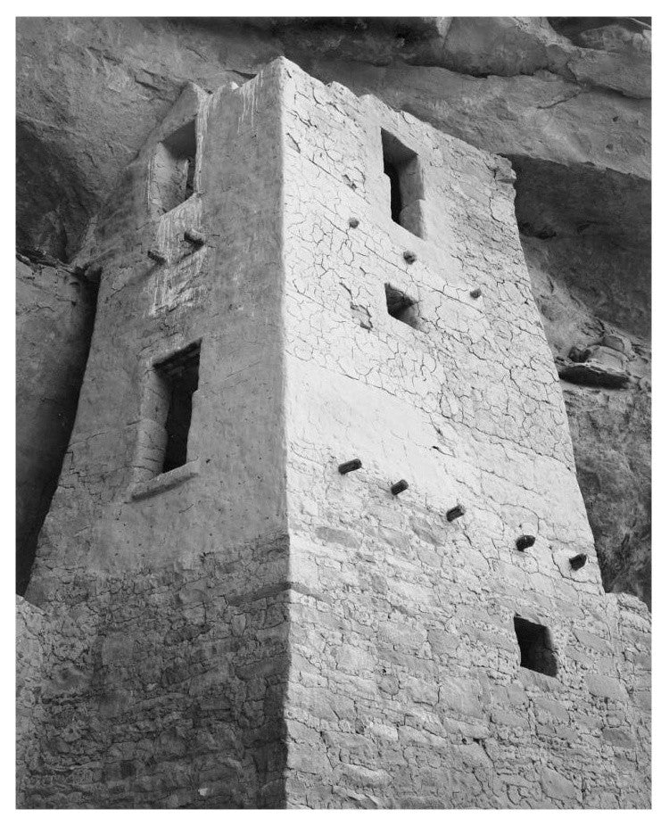 "View of tower, Cliff Palace, Mesa Verde National Park, 1941" Paper Art, 15"x18"