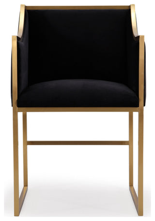 TOV Furniture Atara Black Velvet Gold Chair