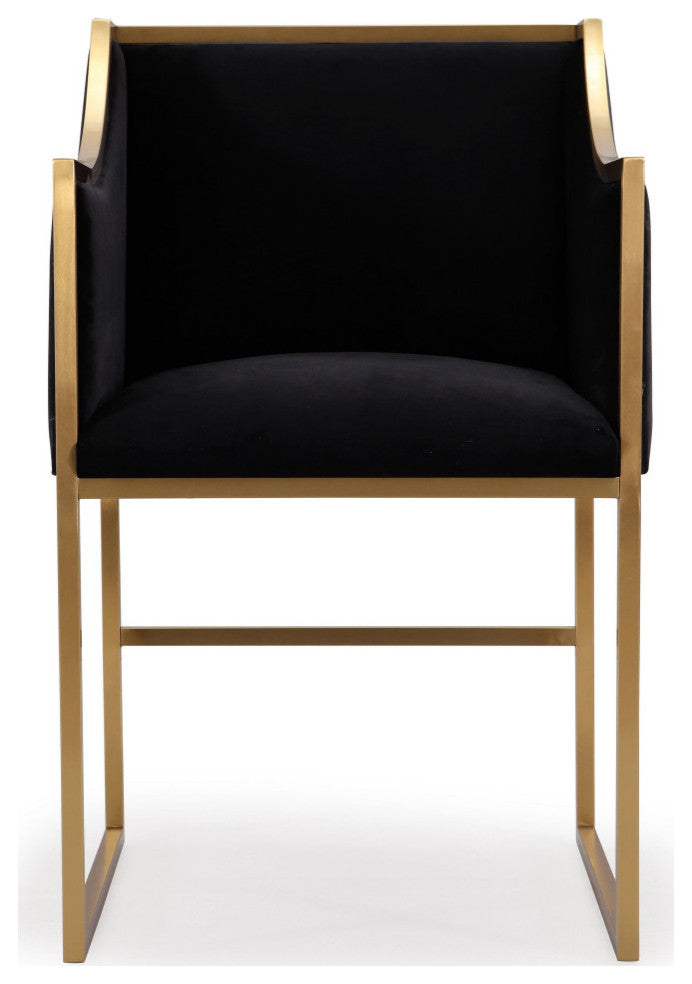 TOV Furniture Atara Black Velvet Gold Chair