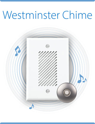 Single-Gang Electronic Door Chime Kit, Brushed Nickel Stucco Button