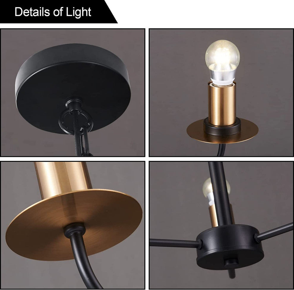 3 Light Island Pendant Light Black Farmhouse Chandelier